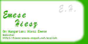 emese hiesz business card